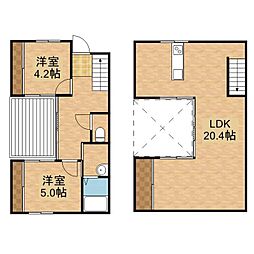 パティオ・コウダ　Ａ 1階2LDKの間取り