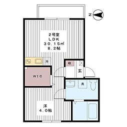 ラ・ティエラ 2階1LDKの間取り