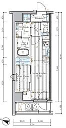 ミライズ横濱SOUTHレジデンス 2階1DKの間取り