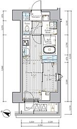 ミライズ横濱SOUTHレジデンス 7階1DKの間取り