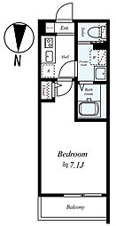 GRADUS坂戸II 3階1Kの間取り