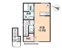 ＥｄｇｅＭｏｍｅｎｔ荻布　Ａ棟 2階ワンルームの間取り