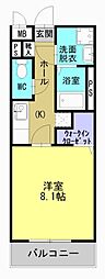 CASAあいら 3階1Kの間取り