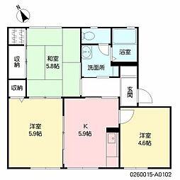 ラヴニーナ 1階3Kの間取り