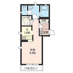 ＰＲＩＭＥＶＥＲＥ 1階1Kの間取り