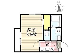 ソラリス 2階1Kの間取り