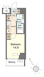 ＳＨＯＫＥＮ　Ｒｅｓｉｄｅｎｃｅ横浜鶴見V 1階1Kの間取り