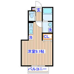 仮）根岸新築Ａ棟 103 1階ワンルームの間取り