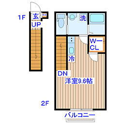 仮）根岸新築Ａ棟 201 2階ワンルームの間取り