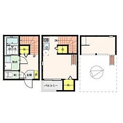 コンフォール仙台若林 1階ワンルームの間取り