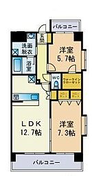 ウッドヴィレッジ城南 3階2LDKの間取り