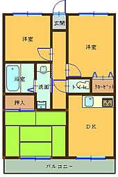 蒲田ハイツ 3DKの間取図画像