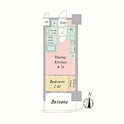 セレニテ新大阪アリエ 1DKの間取図画像