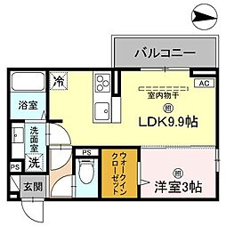 KOHRYU 303 3階1LDKの間取り