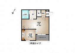 REGALEST 牛田旭 203 2階1LDKの間取り