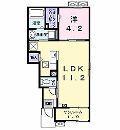 カンファタブル_KII 1LDKの間取図画像