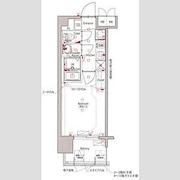 MAXIV新栄 1Kの間取図画像