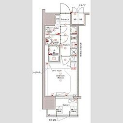 MAXIV新栄 1Kの間取図画像