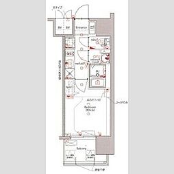 MAXIV新栄 1Kの間取図画像