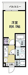 GreenHILLV 102 1階1Kの間取り