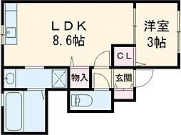 間取図画像 1LDK