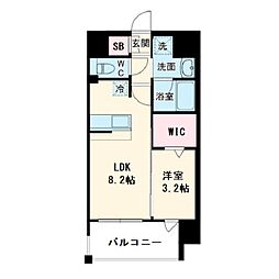 レオンコンフォート九条アルバ 1LDKの間取図画像