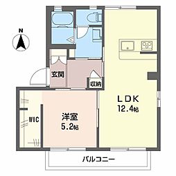 ドミールユー　Ｂ 101 1階1LDKの間取り