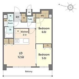 S-RESIDENCE上社南amante(アマンテ) FR付与、家具家電キャンペ 2LDKの間取図画像