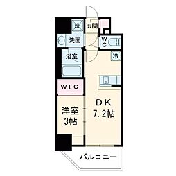 エスリードレジデンス ザ・グラン大阪ノア 1LDKの間取図画像