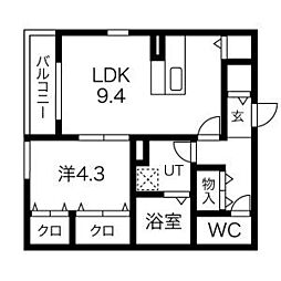 間取図画像 1LDK