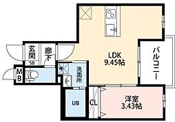 間取図画像 1LDK