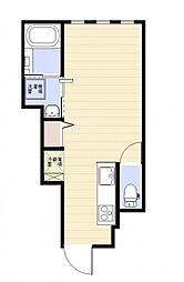 メゾンブランシェ ワンルームの間取図画像