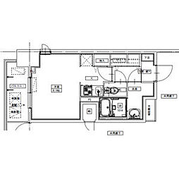 S-RESIDENCE四日市駅前couleur(クルール) フリーレント・家具家 ワンルームの間取図画像
