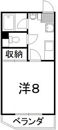 ハイツT・O 1Kの間取図画像