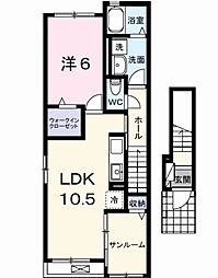 ラ・エスペランサ 1LDKの間取図画像