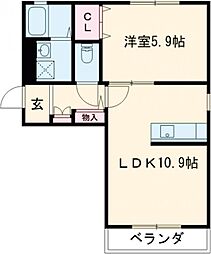 間取図画像 1LDK