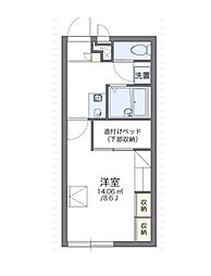 レオパレスさつき荘 1Kの間取図画像
