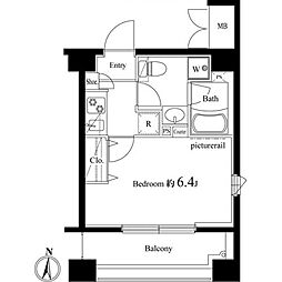 ヴェルト本所吾妻橋 1Kの間取図画像