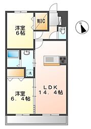 Plumage 2LDKの間取図画像