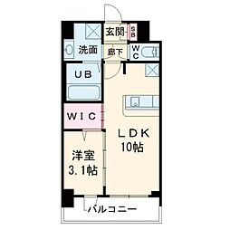 ミラージュパレス大阪ドームプロスパー 1LDKの間取図画像