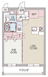 仮)高島町マンション 1LDKの間取図画像