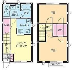 プランタン 2DKの間取図画像