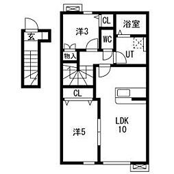 grand parace(グランドパレス)奥州II 2LDKの間取図画像