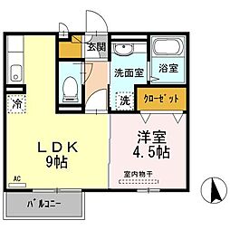 ヴィオラ 1LDKの間取図画像