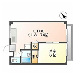 H-blood 1LDKの間取図画像