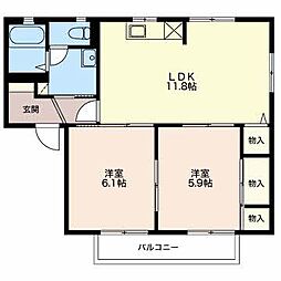 アイディアス栄明B 3Kの間取図画像