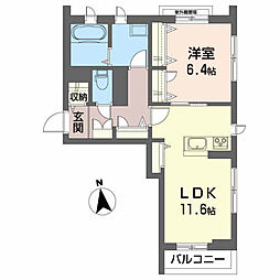 シャーメゾンベレオSR 1LDKの間取図画像