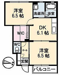 ミューズ 2DKの間取図画像