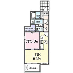 シャルム・レジデンス 1LDKの間取図画像