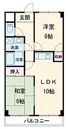 ジョイフル明和 2LDKの間取図画像